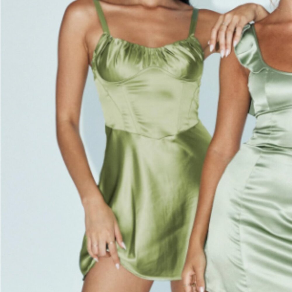 Stanton Corset Mini Dress Sage